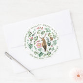 Sticker Rond Winter Wonder Deer ⎢ Holiday Return Adresse Sticke (Enveloppe)