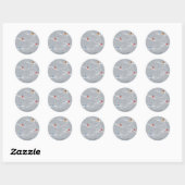 Sticker Rond Winter Wonderland (Feuille)