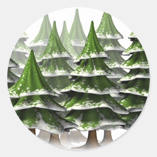 Sticker Rond Winter Wonderland (Devant)