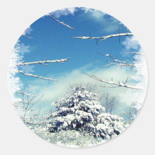 Sticker Rond Winter Wonderland