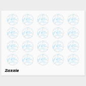 Sticker Rond Winter Wonderland 1er anniversaire Bleu Parties sc (Feuille)
