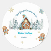 Sticker Rond Winter wonderland Gingerbread (Devant)