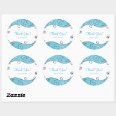 Sticker Rond Winter Wonderland Silver Swils Bleu clair (Feuille)