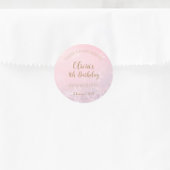 Sticker Rond Winter Wonderland Snowflake Merci Anniversaire