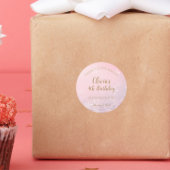 Sticker Rond Winter Wonderland Snowflake Merci Anniversaire