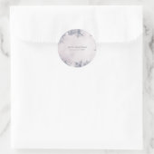 Sticker Rond Winter Wonderland Snowflakes Blanc Bleu Élégant (Sac)