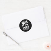 Sticker Rond Wipe It Down Fitness Motivation Art  (Enveloppe)