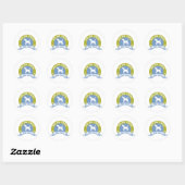 Sticker Rond Wire Fox Terrier (Feuille)