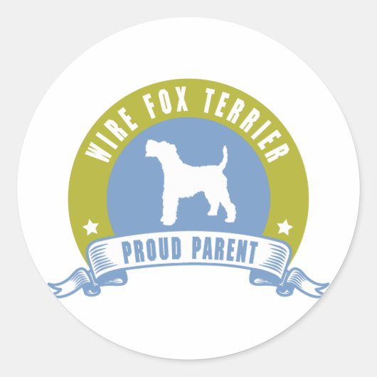 Sticker Rond Wire Fox Terrier (Devant)