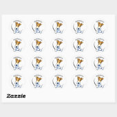 Sticker Rond Wire Fox Terrier IAAM (Feuille)