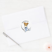 Sticker Rond Wire Fox Terrier IAAM (Enveloppe)