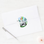 Sticker Rond Wire Fox Terrier Pot O Gold (Enveloppe)