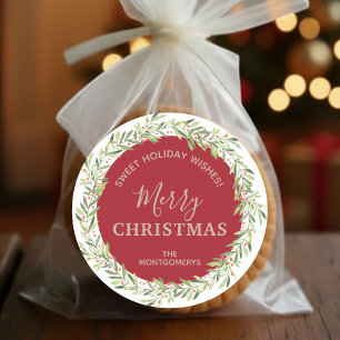 Sticker Rond Wire Noël Maison de vacances Baking