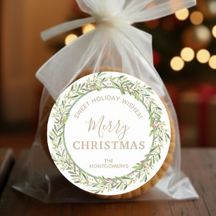 Sticker Rond Wire Noël Maison de vacances Baking