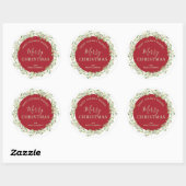 Sticker Rond Wire Noël Maison de vacances Baking (Feuille)