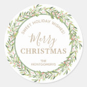 Sticker Rond Wire Noël Maison de vacances Baking (Devant)