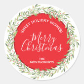 Sticker Rond Wire Noël Maison de vacances Baking (Devant)