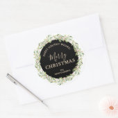 Sticker Rond Wire Noël Maison de vacances Baking (Enveloppe)