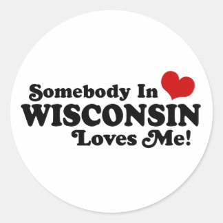 Sticker Rond Wisconsin