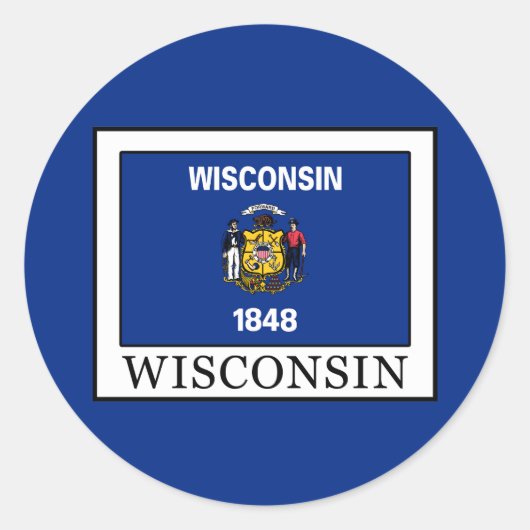 Sticker Rond Wisconsin (Devant)