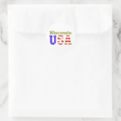 Sticker Rond Wisconsin USA ! (Sac)