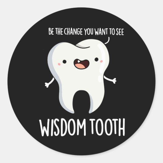 Sticker Rond Wisdom Dentelle Dentelle Sage Dentelle Douleur Pun (Devant)