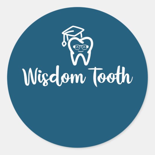 Sticker Rond Wisdom tooth Dentist Hygiène dentaire Doctor (Devant)