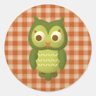 Sticker Rond Wise Owl
