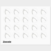 Sticker Rond Wishbone (Feuille)