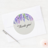 Sticker Rond Wisteria Fleurs violettes Merci de jardin botaniqu (Enveloppe)