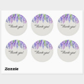 Sticker Rond Wisteria Fleurs violettes Merci de jardin botaniqu (Feuille)