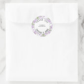 Sticker Rond Wisteria Mariage Merci (Sac)