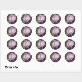 Sticker Rond Wisteria violette de gros plan (Feuille)
