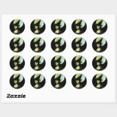 Sticker Rond Witch Mona Lisa Halloween (Feuille)