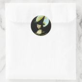 Sticker Rond Witch Mona Lisa Halloween (Sac)
