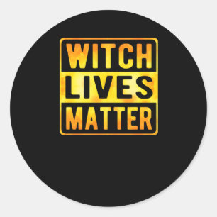 Sticker Rond Witch Vit Drôle Halloween sorcier mème Wiccan Witc