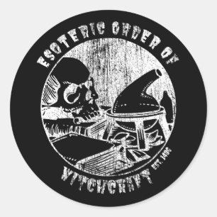 Sticker Rond Witchcraft Magie Ordre Occulte sorcière Alchimiste
