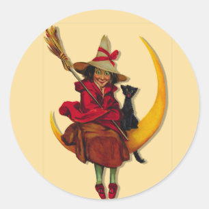 Sticker Rond Witchy Woman