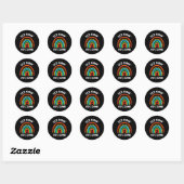Sticker Rond Without Hearing - Deaf - Unable To Hear - Deaf Awa (Feuille)