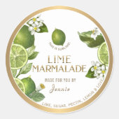Sticker Rond Witty Logo Design Elegant Lime Marmalade (Devant)