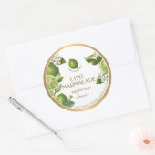 Sticker Rond Witty Logo Design Elegant Lime Marmalade (Enveloppe)
