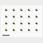 Sticker Rond Wizard black cat - Abra Kadabra Spell (Feuille)
