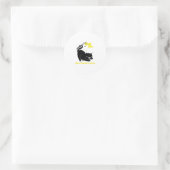 Sticker Rond Wizard black cat - Abra Kadabra Spell (Sac)