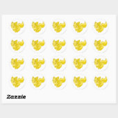 Sticker Rond Wocky Gold (Feuille)