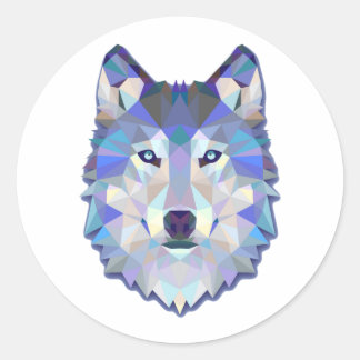 Sticker Rond Wolf Animaux Meilleur Cadeau