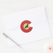 Sticker Rond Wolf du Colorado (Enveloppe)