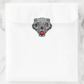 Sticker Rond Wolf en colère (Sac)