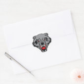 Sticker Rond Wolf en colère (Enveloppe)