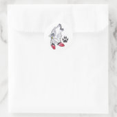 STICKER ROND WOLF ET EMPREINTE DE PATTE (Sac)