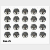Sticker Rond Wolf Eyes (Feuille)